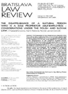 Bratislava Law Review